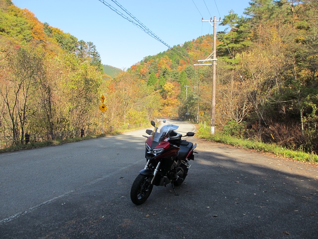 VFR800X 紅葉のせせらぎ街道方面へツーリング