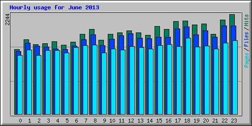 Hourly usage for June 2013