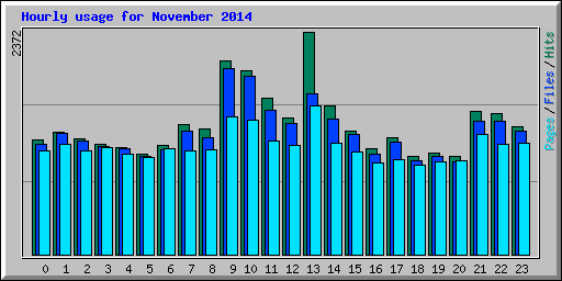 Hourly usage for November 2014