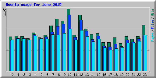 Hourly usage for June 2015