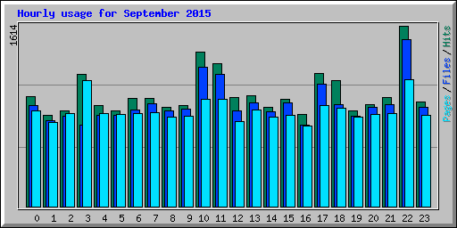 Hourly usage for September 2015