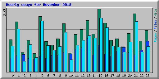 Hourly usage for November 2018