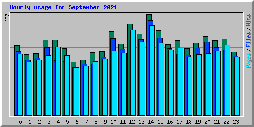 Hourly usage for September 2021