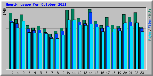 Hourly usage for October 2021