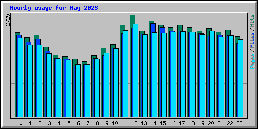 Hourly usage for May 2023