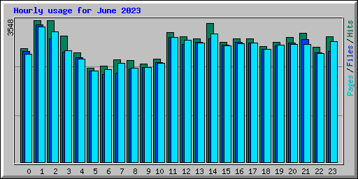 Hourly usage for June 2023