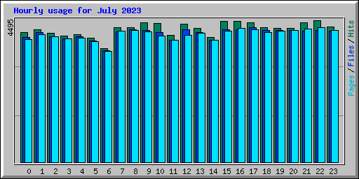 Hourly usage for July 2023