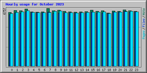 Hourly usage for October 2023