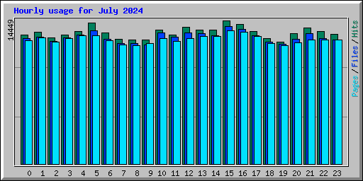 Hourly usage for July 2024