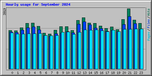 Hourly usage for September 2024