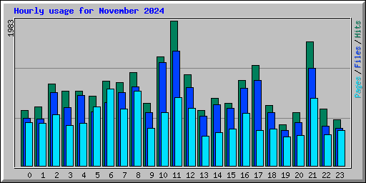 Hourly usage for November 2024