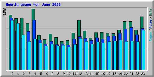 Hourly usage for June 2026